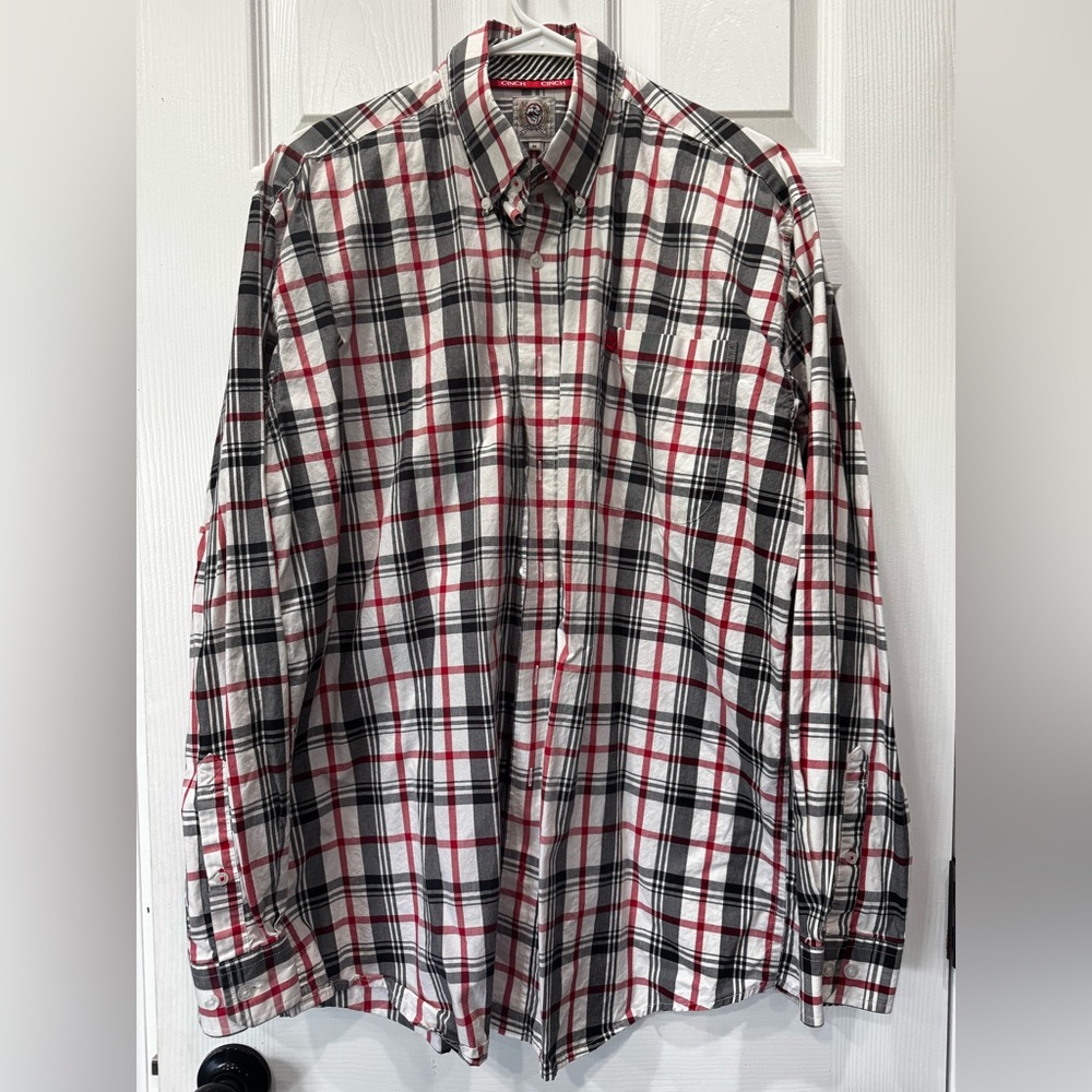Cinch Plaid Button-Up Shirt